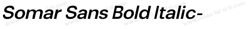 Somar Sans Bold Italic字体转换